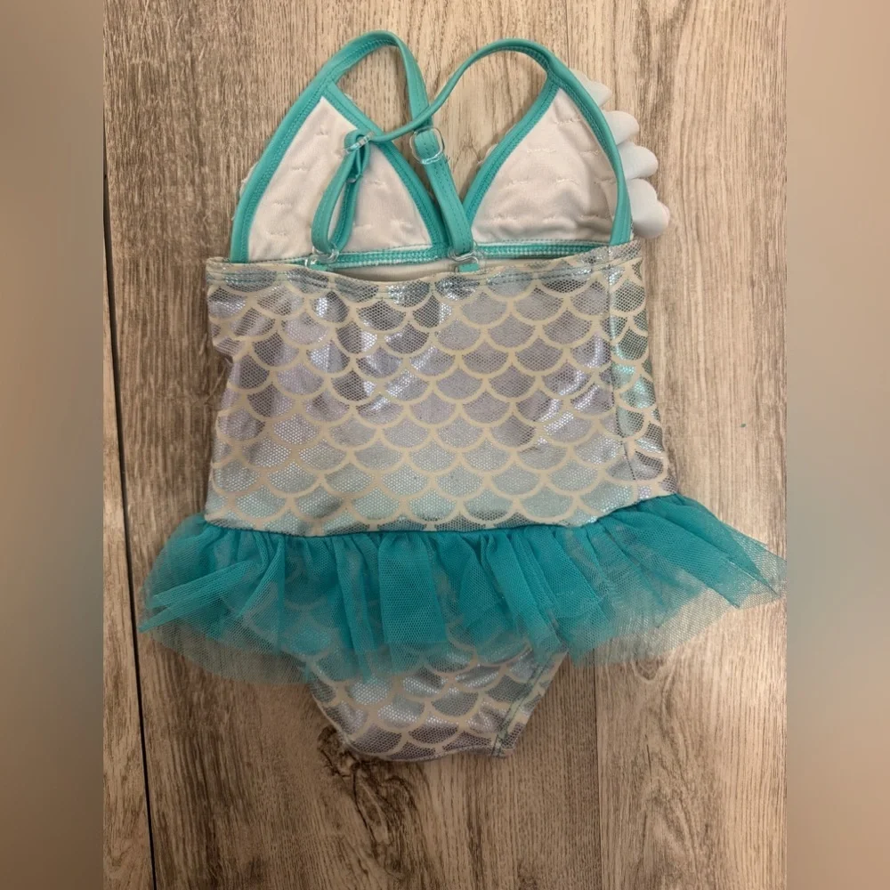 Floatimini Teal and Silver Kids Swim Bikini